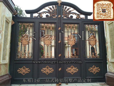 別墅大門(mén)安裝實(shí)景實(shí)例_工程案例-歐園居金屬制品